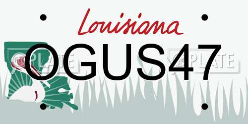 OGUS47 Louisiana License Plate