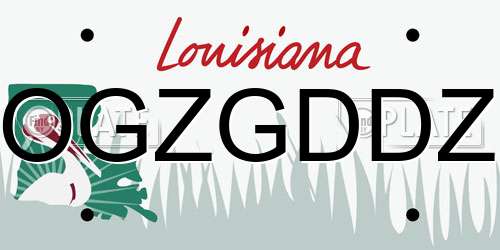 OGZGDDZ Louisiana License Plate