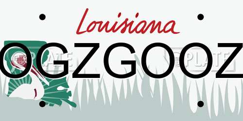 OGZGOOZ Louisiana License Plate