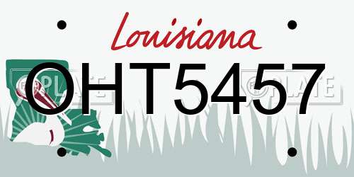 OHT5457 Louisiana License Plate