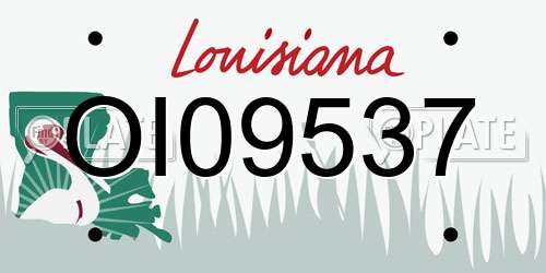 OI09537 Louisiana License Plate