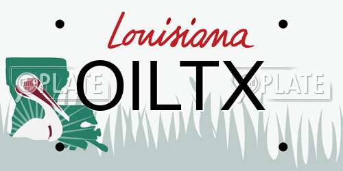 OILTX Louisiana License Plate