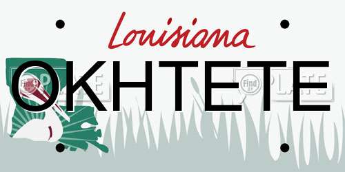 OKHTETE Louisiana License Plate