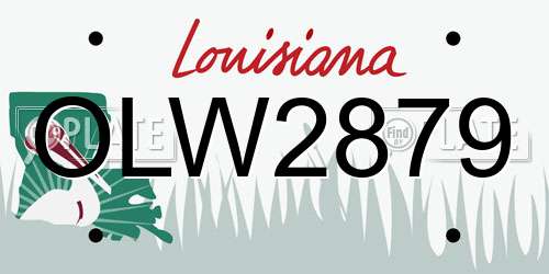 OLW2879 Louisiana License Plate