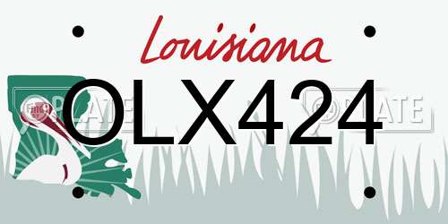 OLX424 Louisiana License Plate