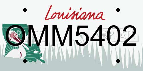 OMM5402 Louisiana License Plate