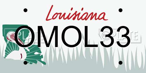 OMOL33 Louisiana License Plate