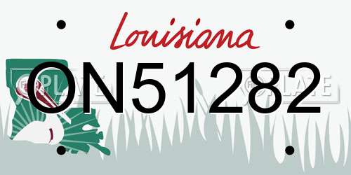 ON51282 Louisiana License Plate