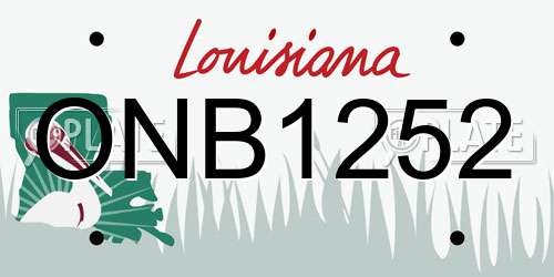 ONB1252 Louisiana License Plate