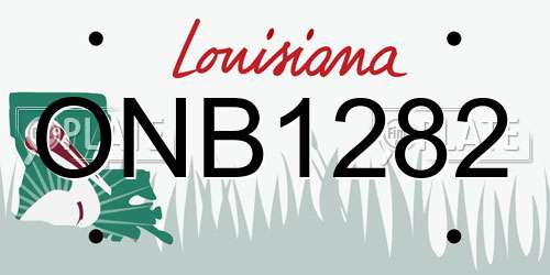 ONB1282 Louisiana License Plate