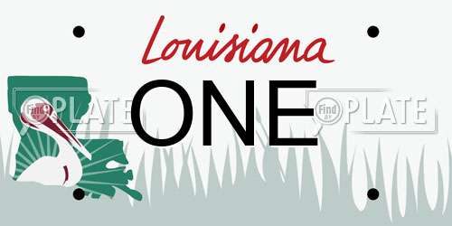 ONE Louisiana License Plate
