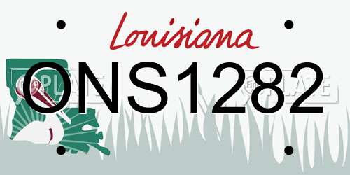 ONS1282 Louisiana License Plate