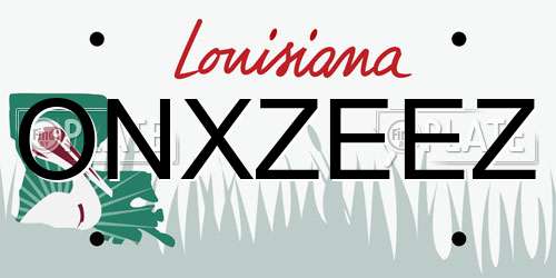 ONXZEEZ Louisiana License Plate