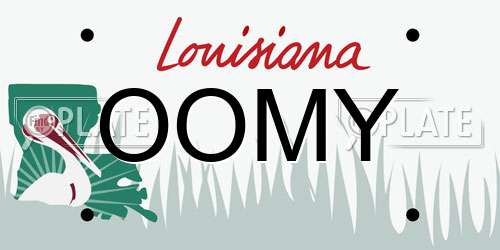 OOMY Louisiana License Plate