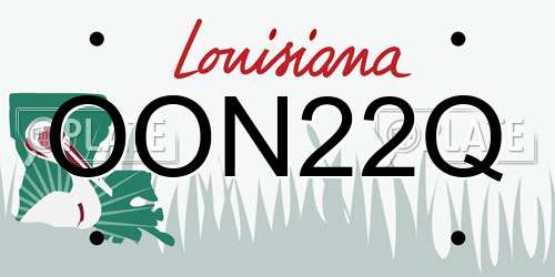 OON22Q Louisiana License Plate
