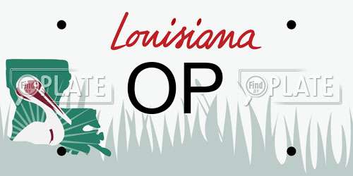 OP Louisiana License Plate