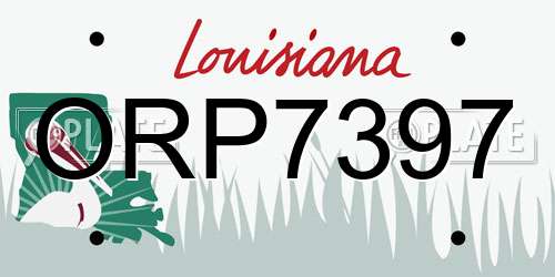 ORP7397 Louisiana License Plate