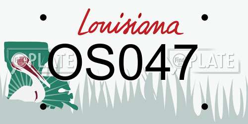 OS047 Louisiana License Plate