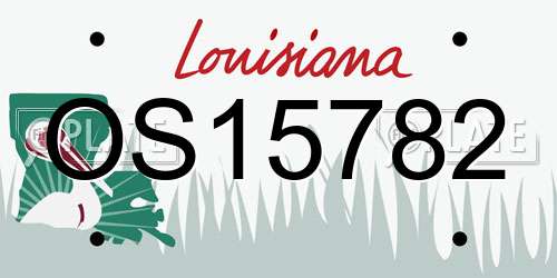 OS15782 Louisiana License Plate