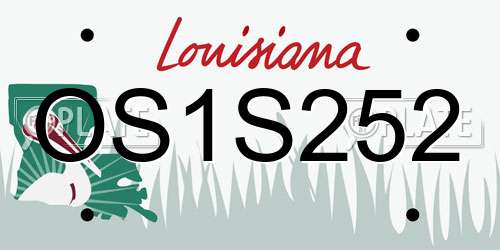 OS1S252 Louisiana License Plate