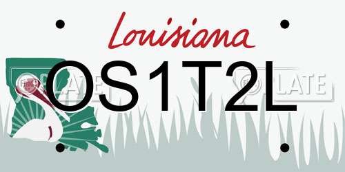 OS1T2L Louisiana License Plate