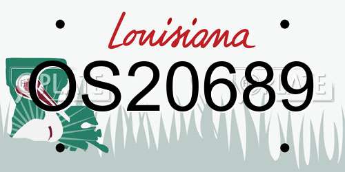 OS20689 Louisiana License Plate