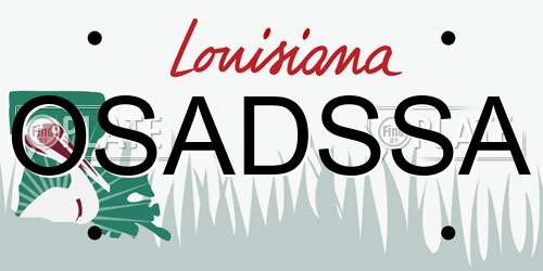 OSADSSA Louisiana License Plate