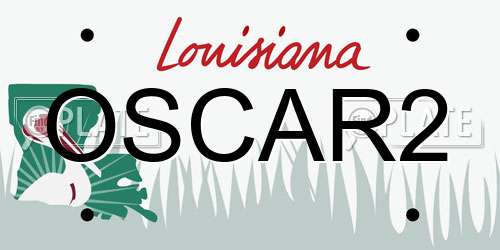 OSCAR2 Louisiana License Plate