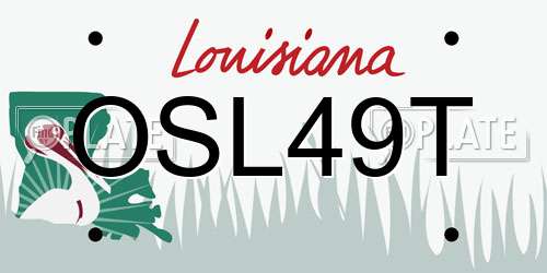 OSL49T Louisiana License Plate
