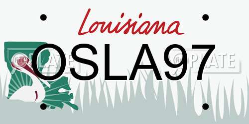 OSLA97 Louisiana License Plate