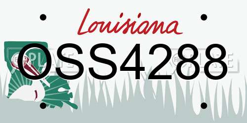 OSS4288 Louisiana License Plate