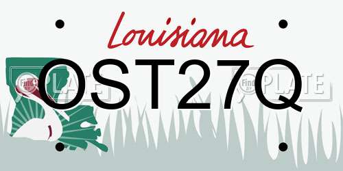 OST27Q Louisiana License Plate