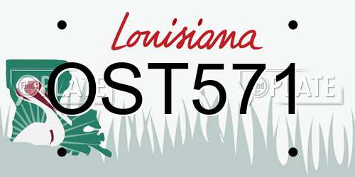 OST571 Louisiana License Plate