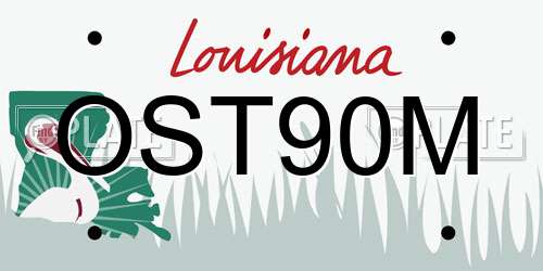 OST90M Louisiana License Plate