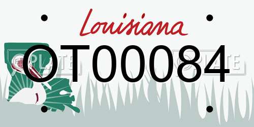 OT00084 Louisiana License Plate