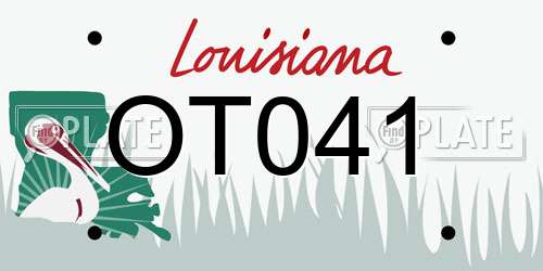 OT041 Louisiana License Plate