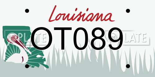 OT089 Louisiana License Plate