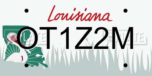 OT1Z2M Louisiana License Plate