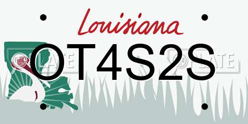 OT4S2S Louisiana License Plate