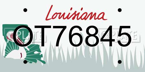 OT76845 Louisiana License Plate