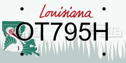 OT795H Louisiana License Plate