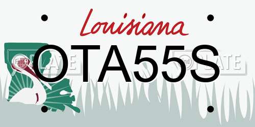 OTA55S Louisiana License Plate