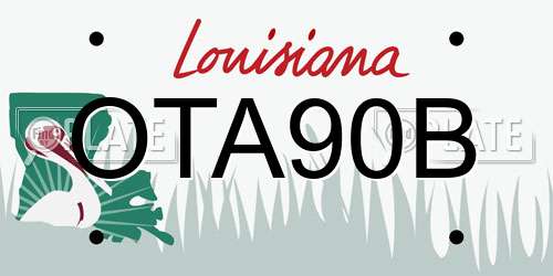 OTA90B Louisiana License Plate