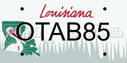 OTAB85 Louisiana License Plate