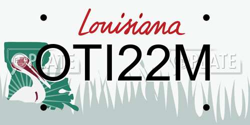 OTI22M Louisiana License Plate