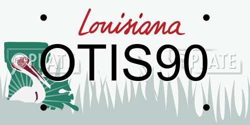 OTIS90 Louisiana License Plate
