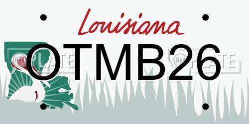 OTMB26 Louisiana License Plate