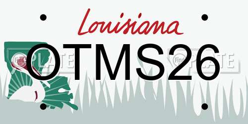 OTMS26 Louisiana License Plate