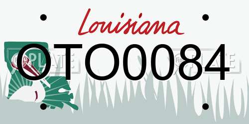 OTO0084 Louisiana License Plate