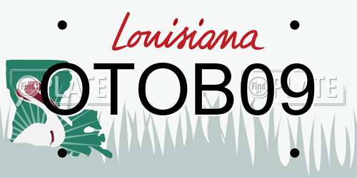 OTOB09 Louisiana License Plate